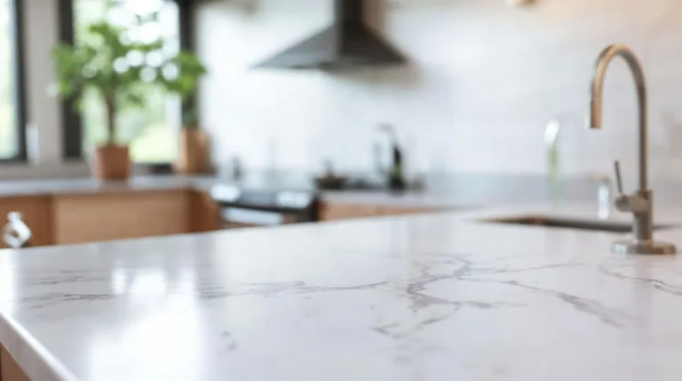 Biały blat kuchenny kamienny